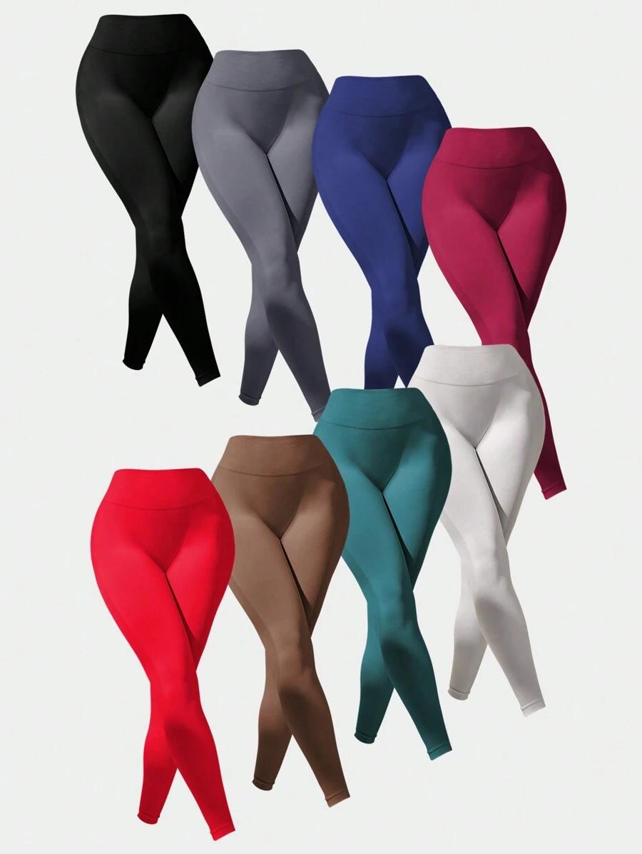 komplet legginsy wysoki stan 8-pack