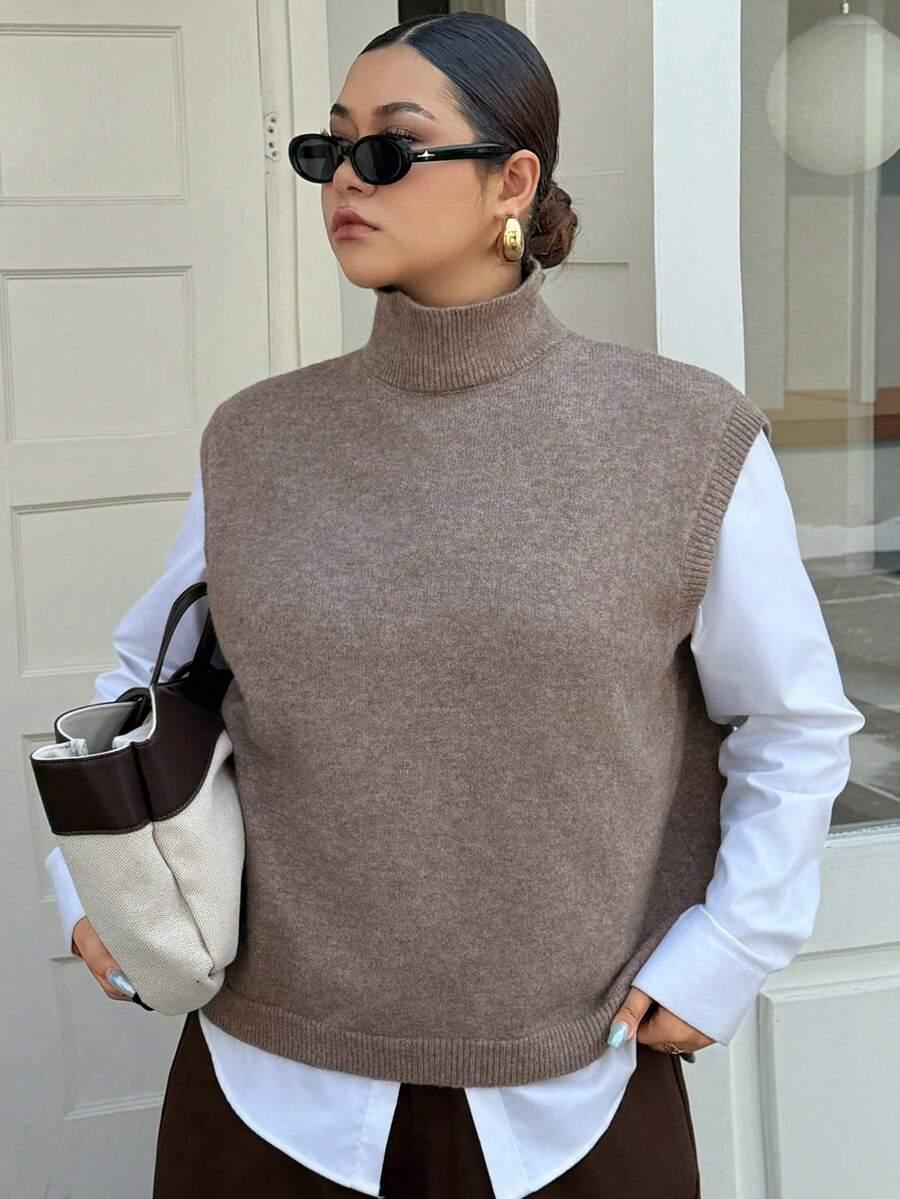 sweter bez rękawów