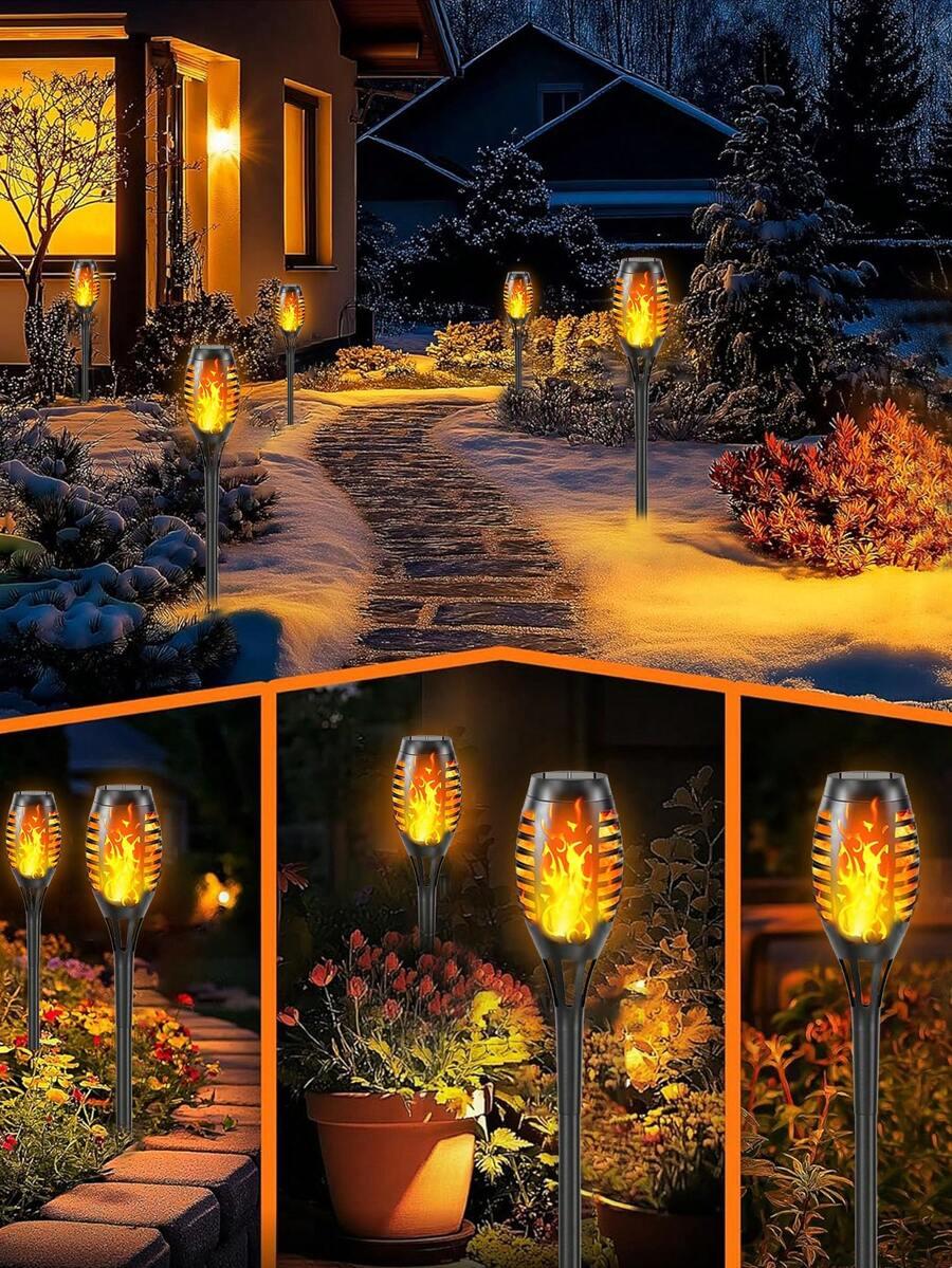 CZARNA LAMPA SOLARNA 3-PACK