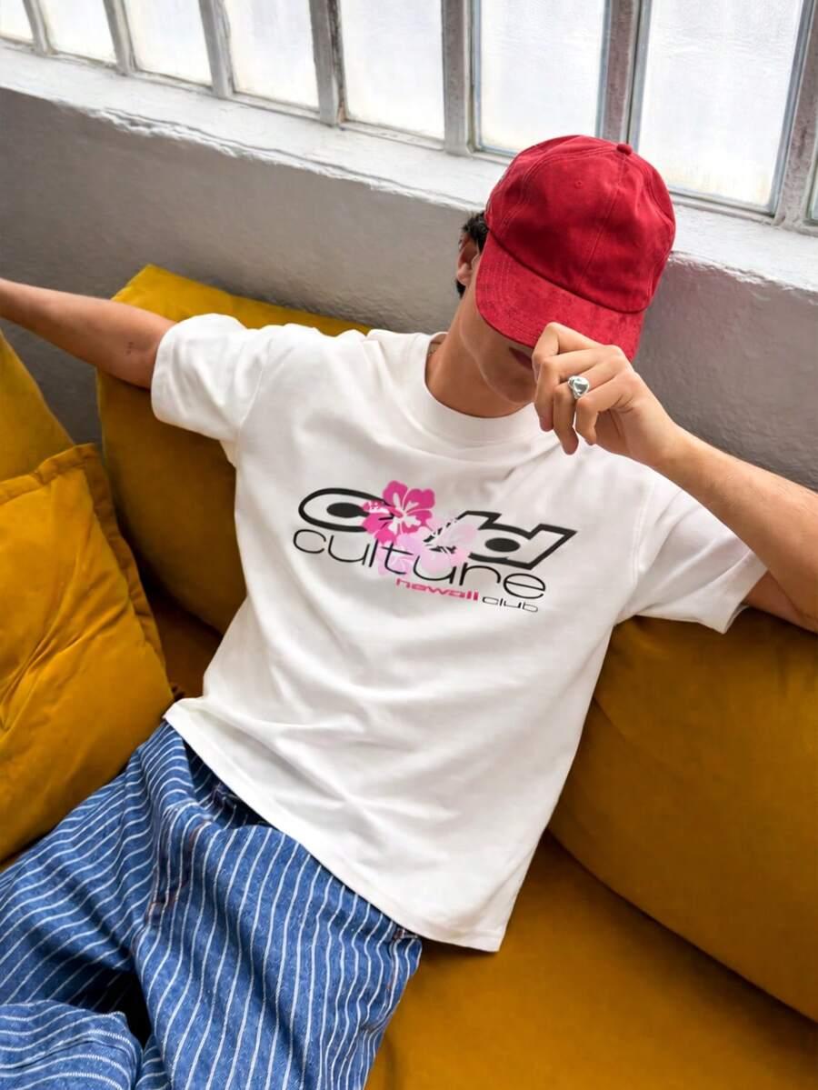 biały t-shirt okrągły dekolt