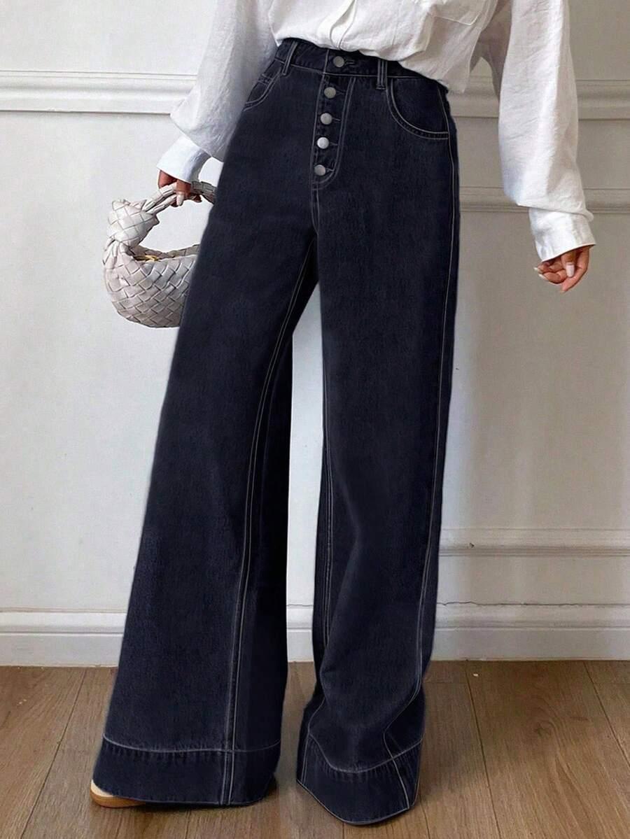 spodnie jeans wysoki stan