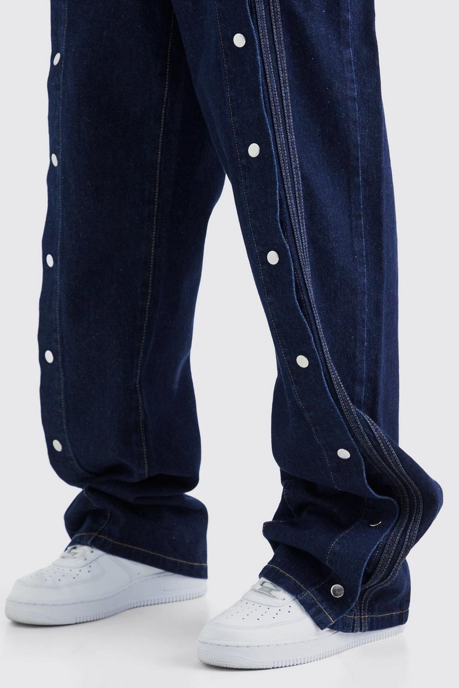 spodnie baggy jeans guziki napy zdobienie