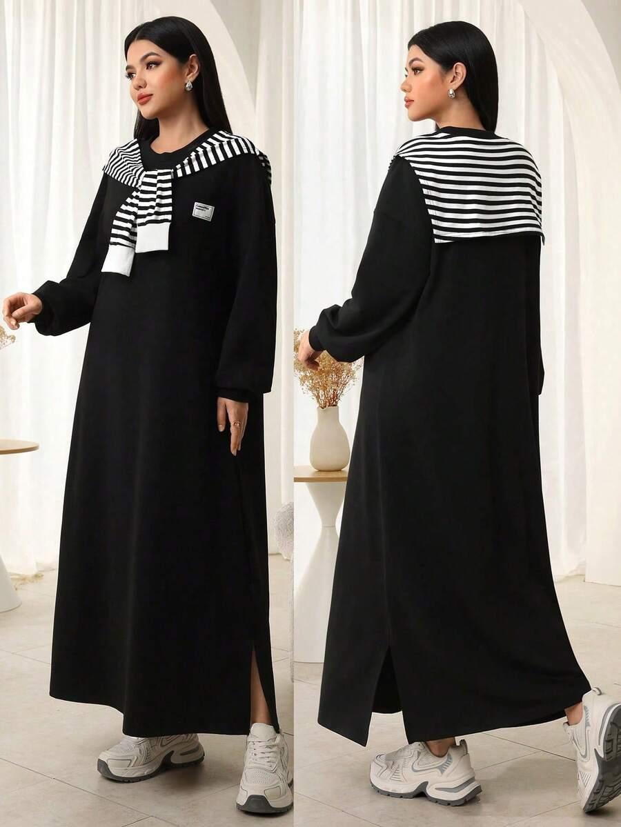 dresowa sukienka maxi