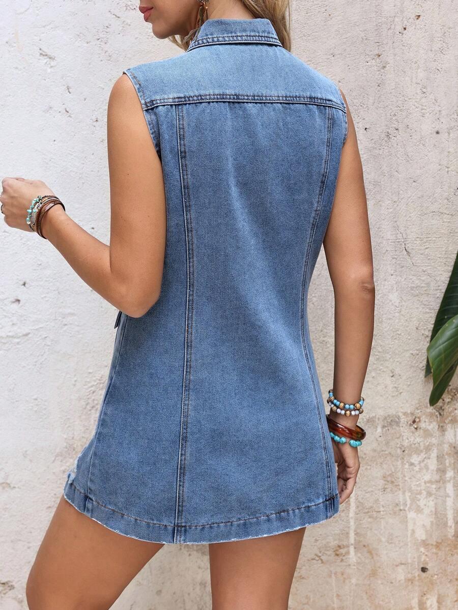 KAMIZELKA JEANS GUZIKI