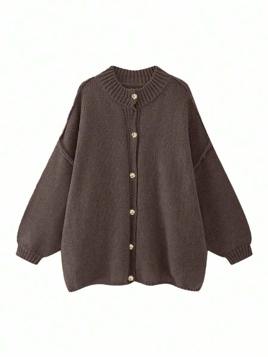SWETER DZIANINOWY GUZIKI