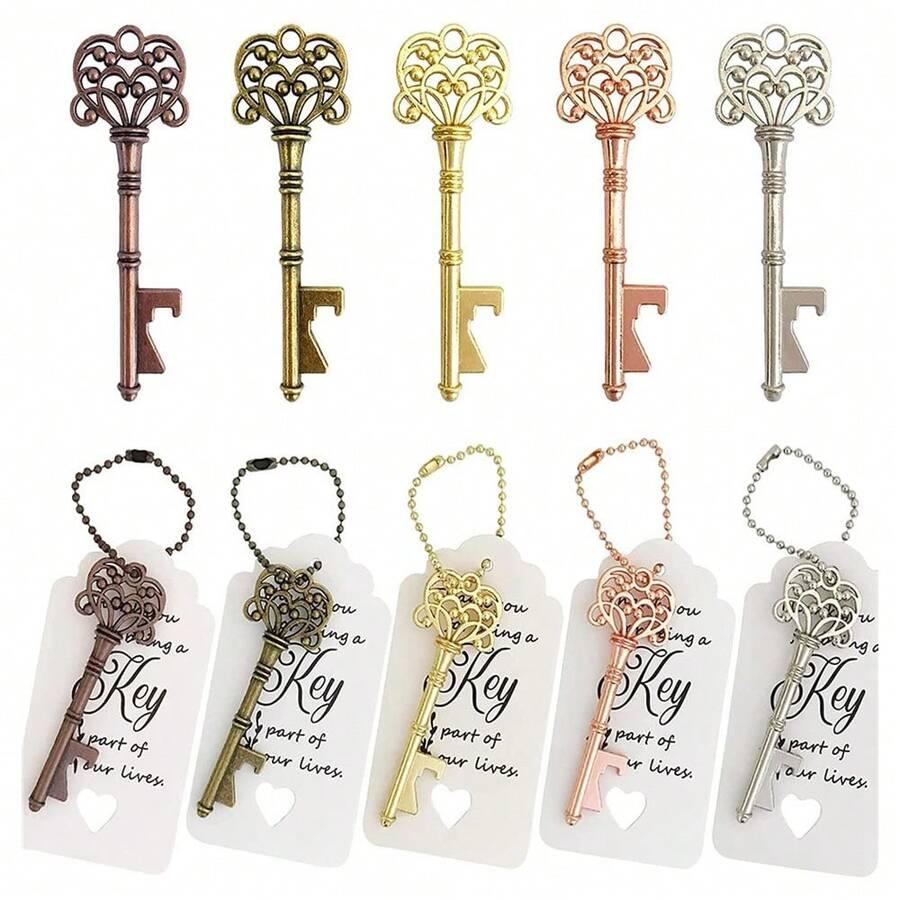 ZŁOTY KLUCZYK KARTECZKA PODZIĘKOWANIA 7-PACK
