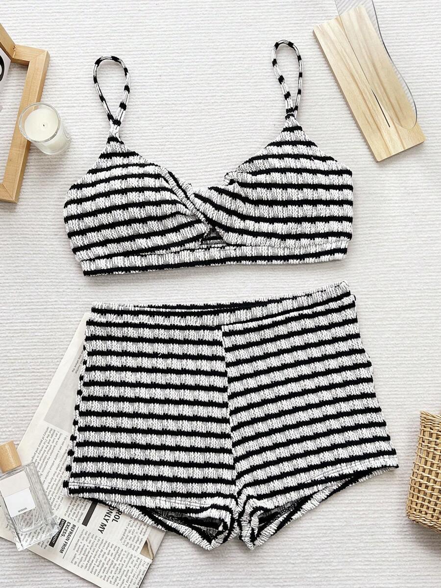 góra od bikini wzór paski
