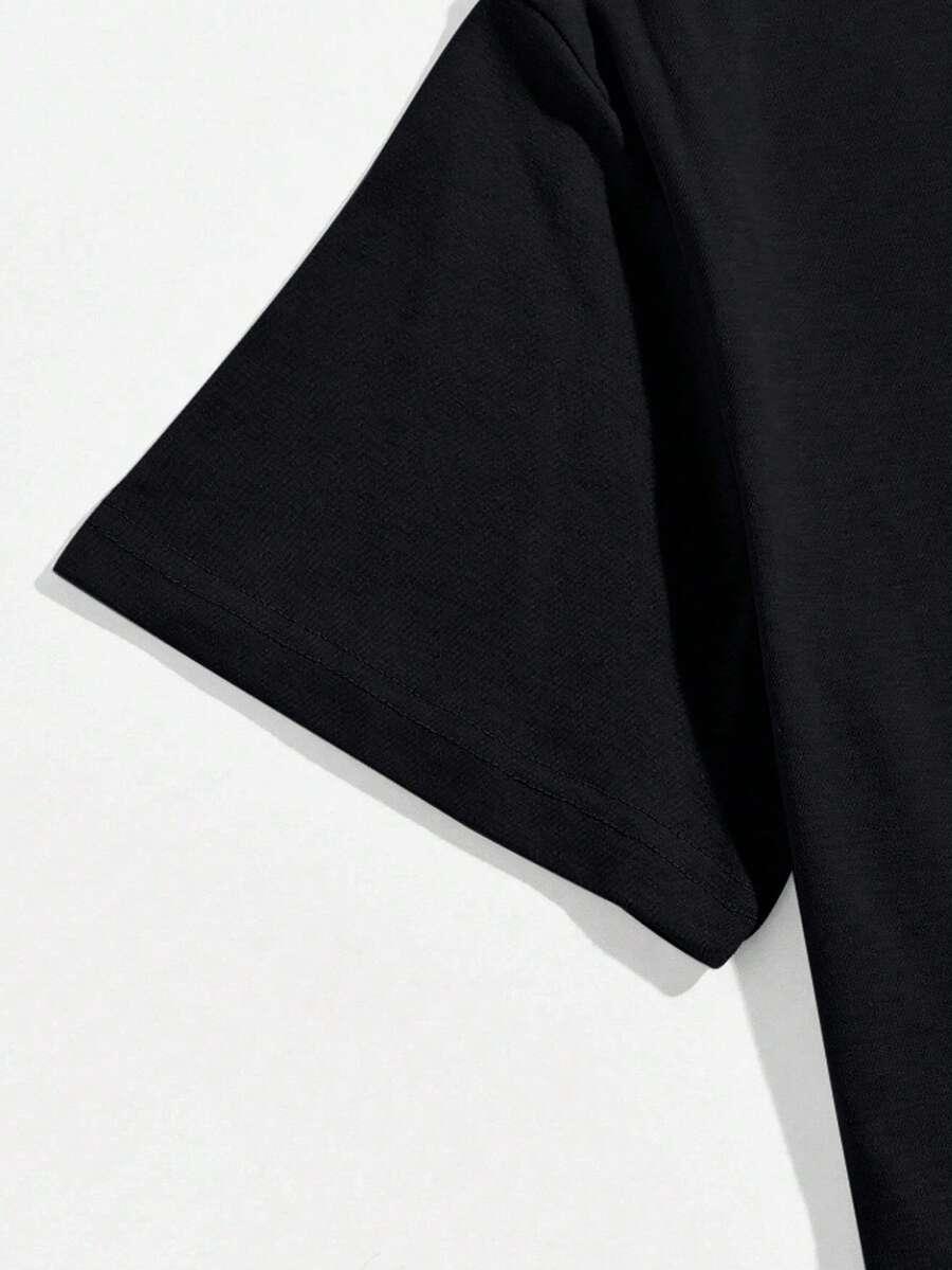 czarny t-shirt napis italia