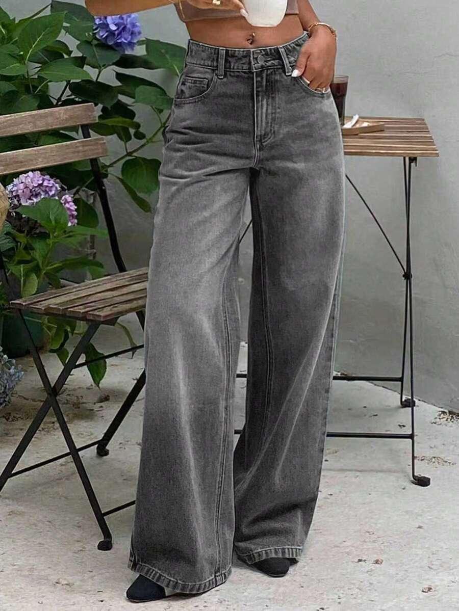 szare spodnie jeans