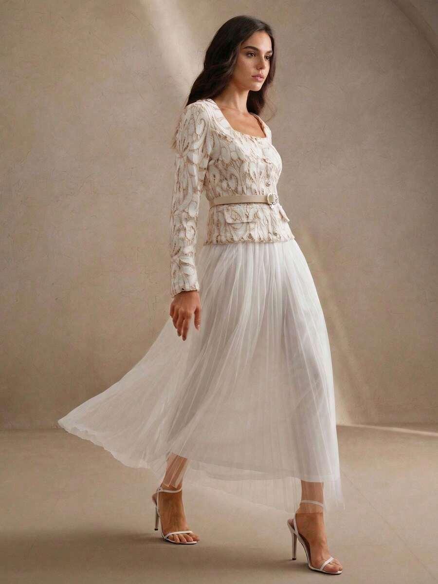 ELEGANCKI DWUCZĘŚCIOWY KOMPLET DAMSKI