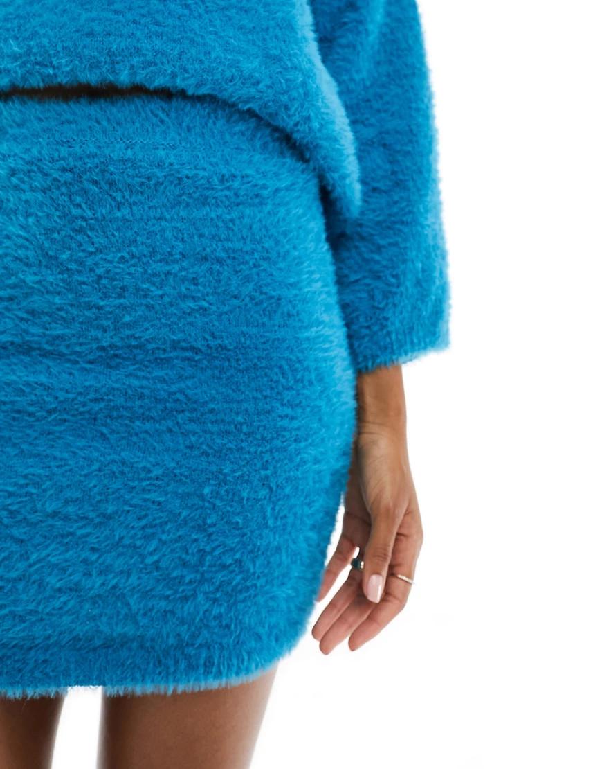 niebieska mini spódnica fluffy