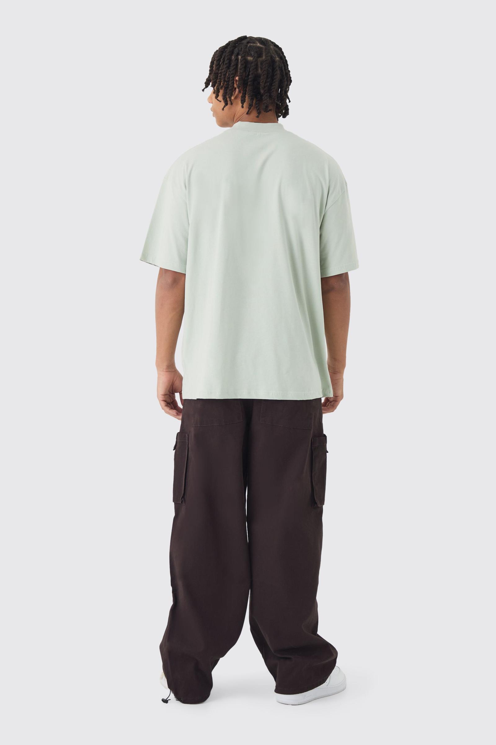 ZIELONY T-SHIRT NADRUK