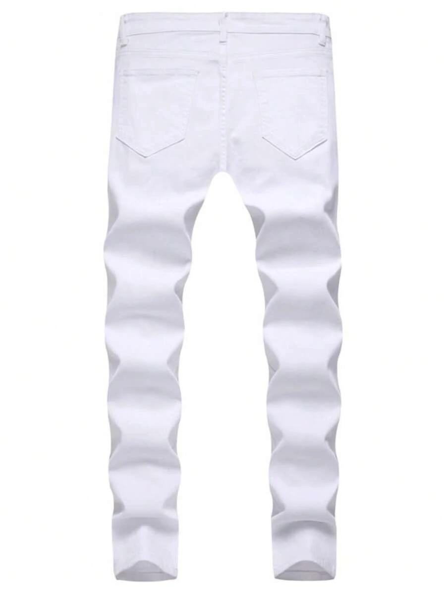 BIAŁE SPODNIE JEANS
