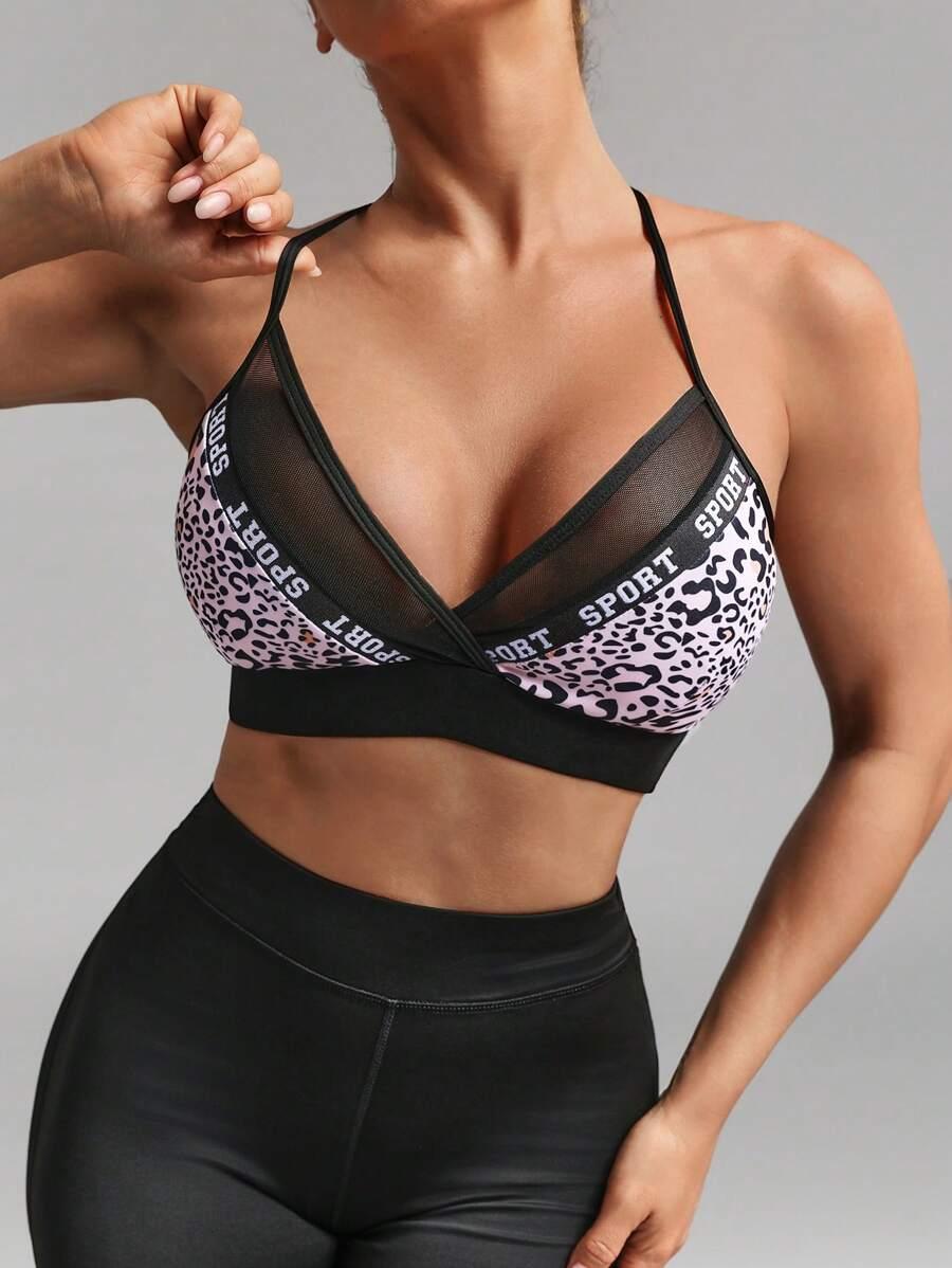BIUSTONOSZ SPORTOWY animal print 