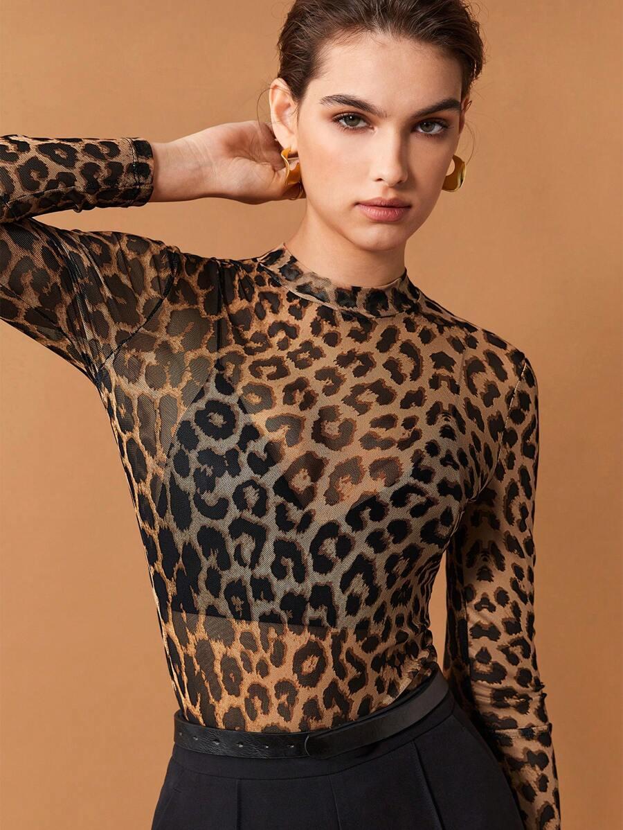 DOPASOWANA BLUZKA ANIMAL PRINT 