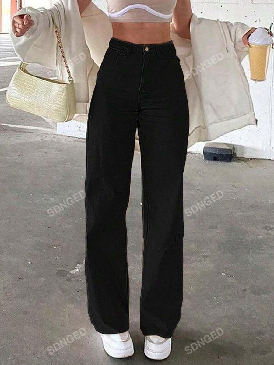 PROSTE SPODNIE JEANS WYSOKI STAN