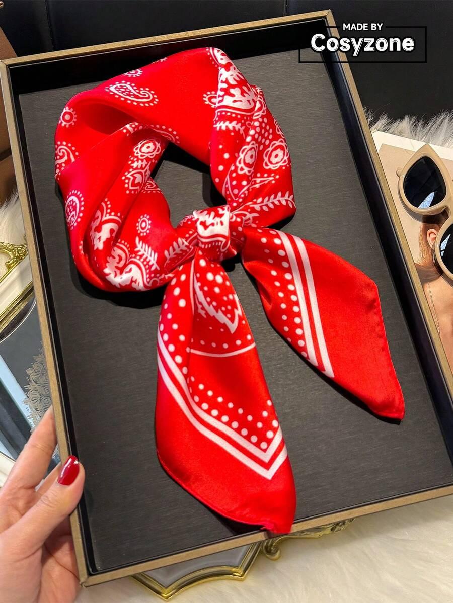 czerwona chusta na głowę