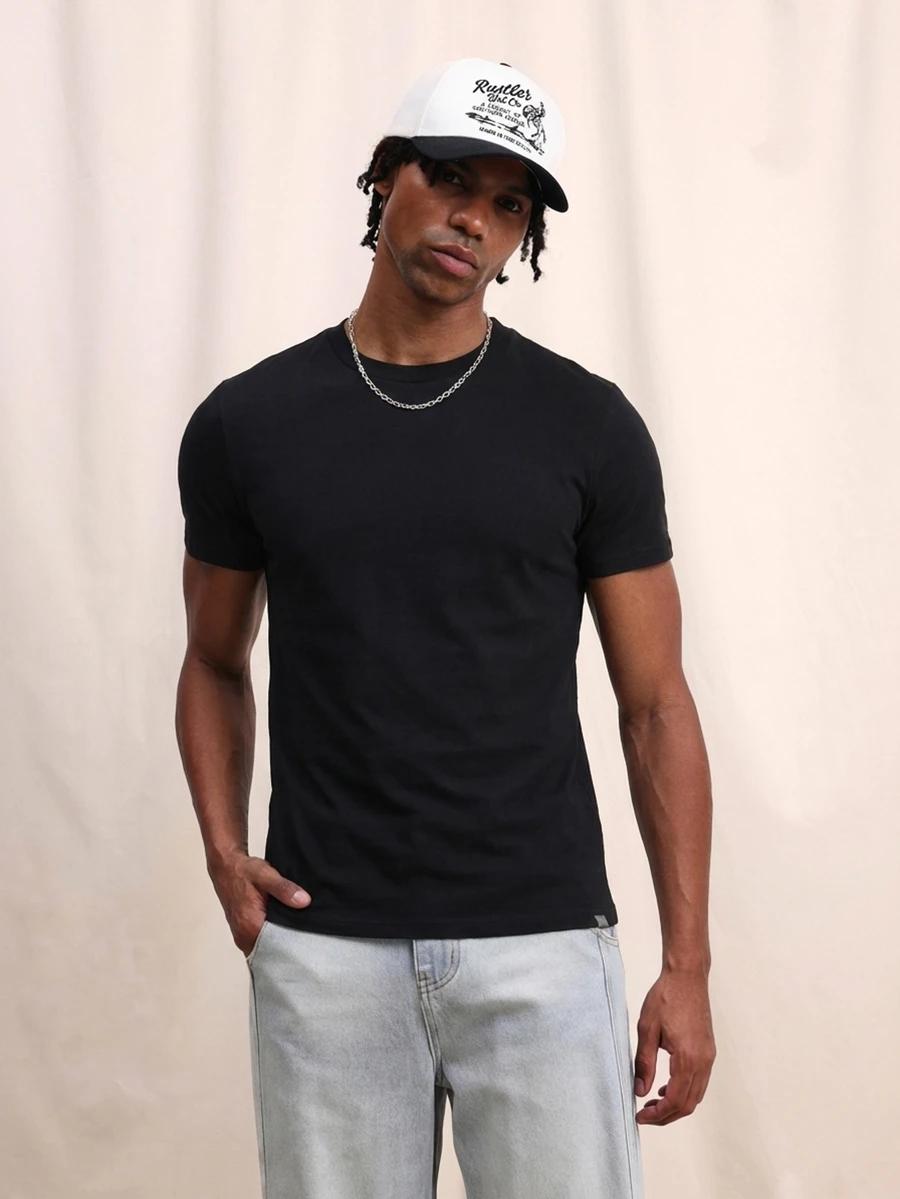 CZARNY T-SHIRT BASIC 