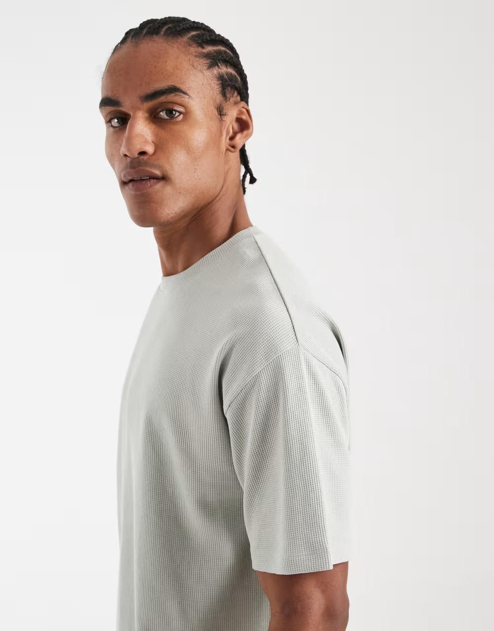 klasyczny miętowy t-shirt tekstura okrągły dekolt