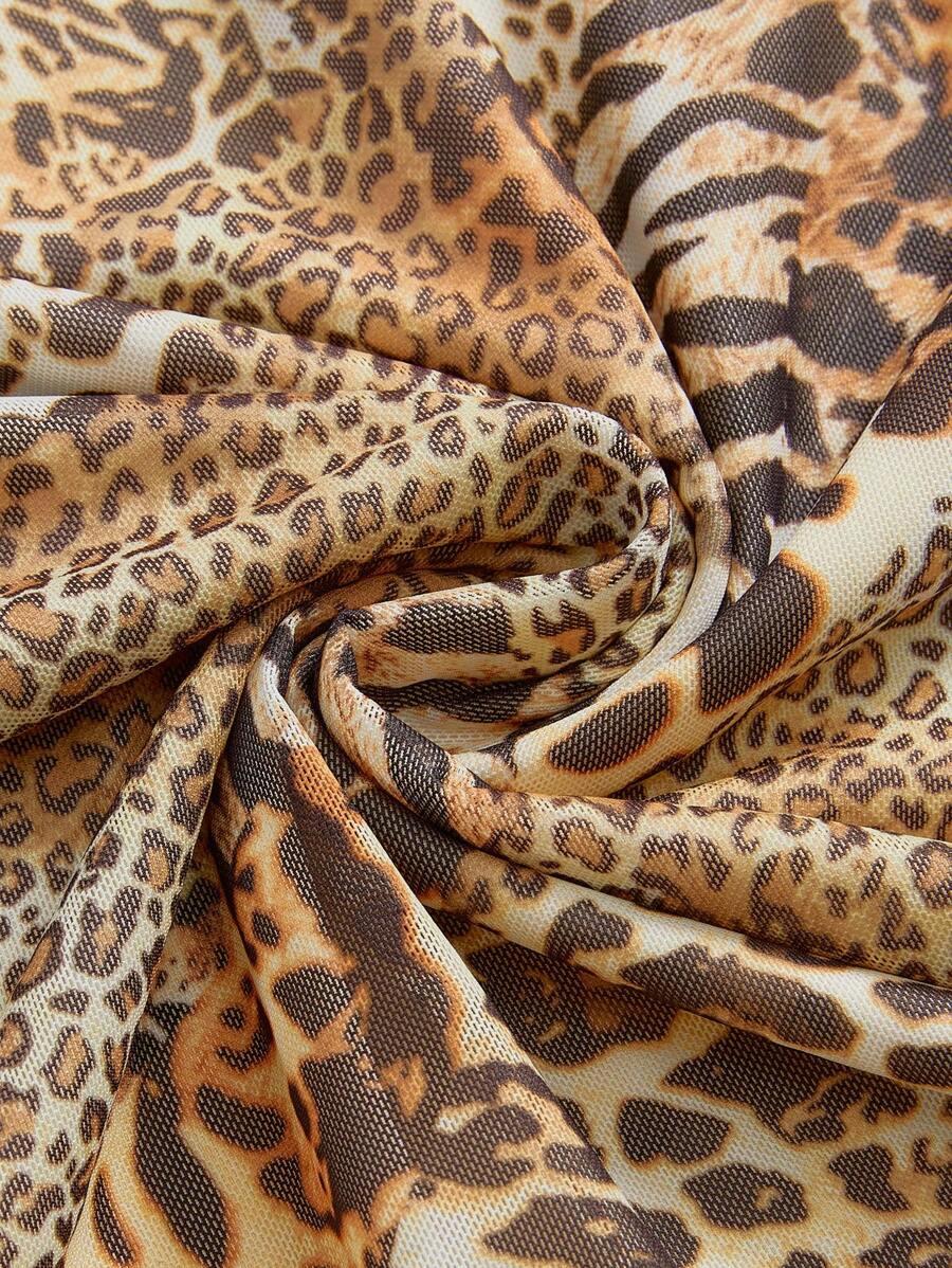 sukienka animal print asymetria