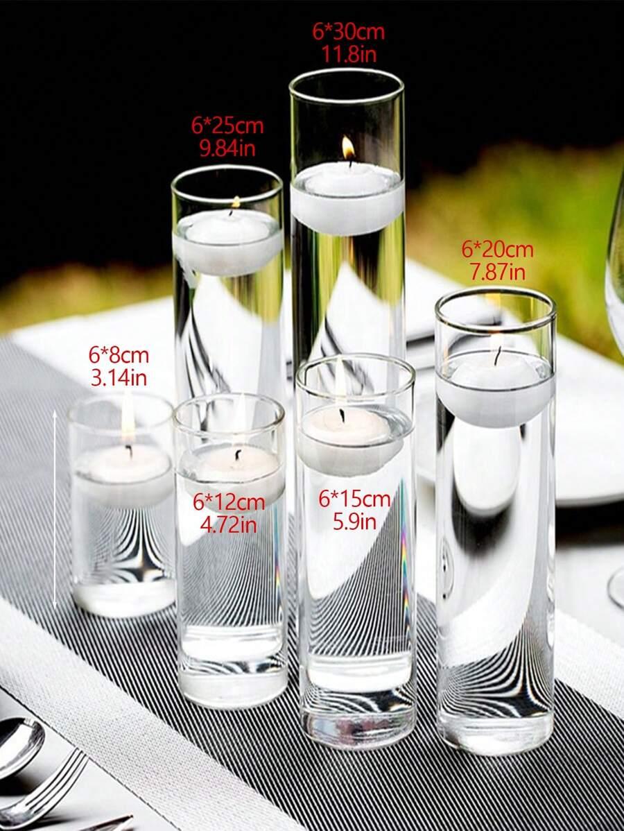 cylindryczny świecznik wazon 4-pack