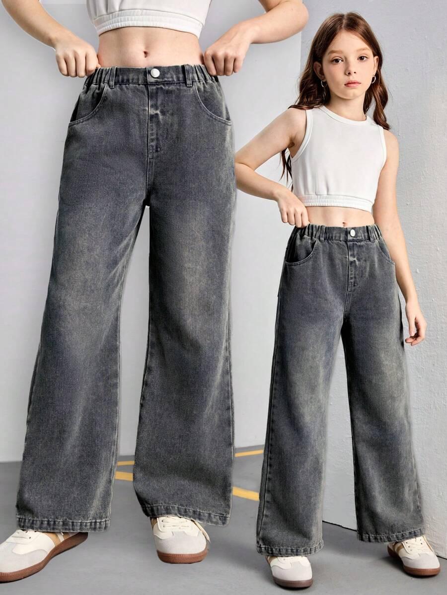 SZARE SPODNIE JEANS 