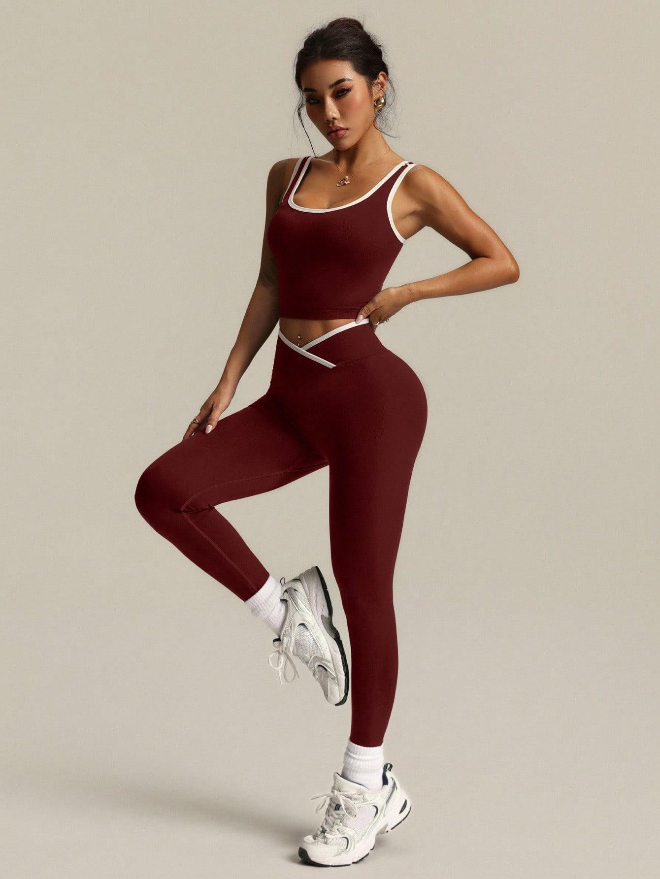 TOP LEGGINSY KOMPLET SPORTOWY