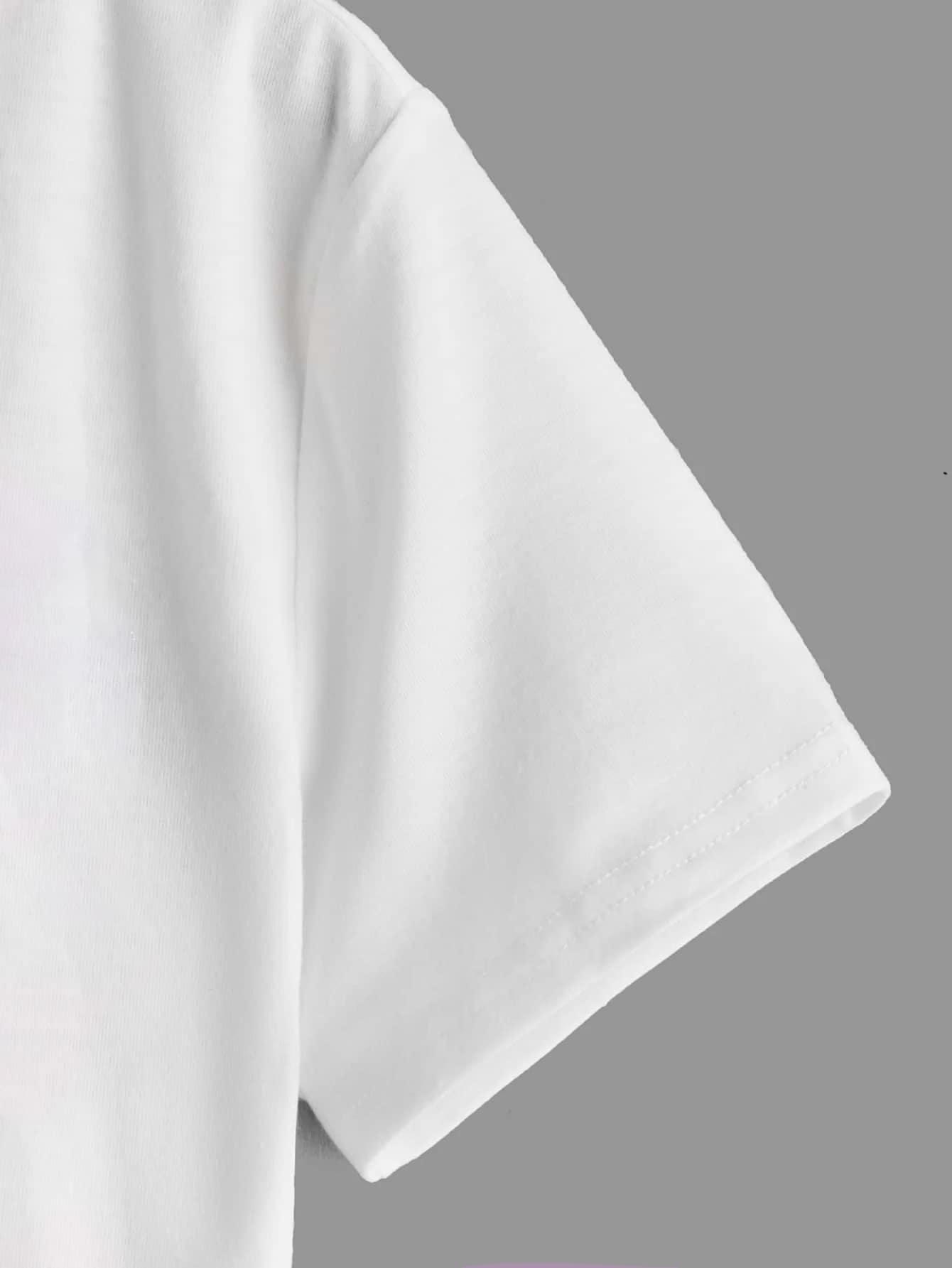 klasyczny biały t-shirt okrągły dekolt basic