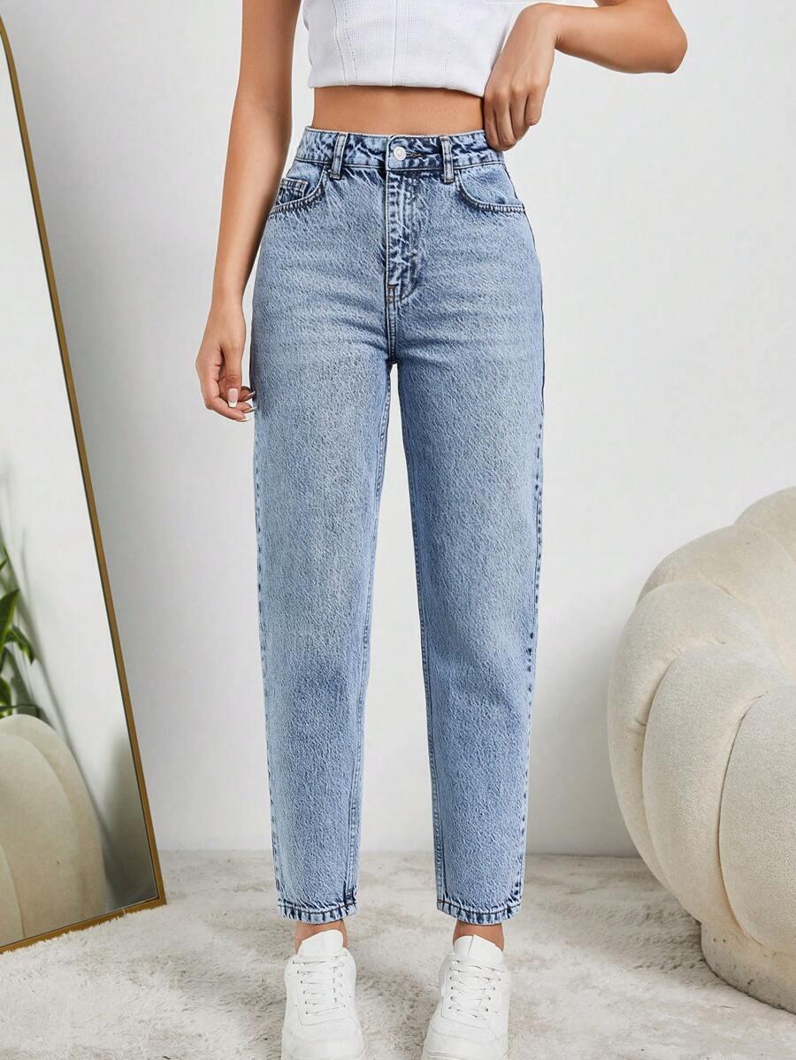 SPODNIE MOM JEANS