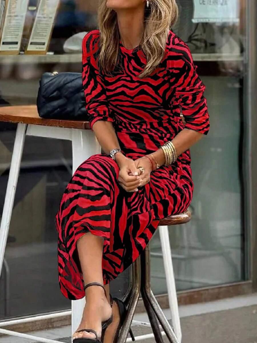maxi sukienka animal print