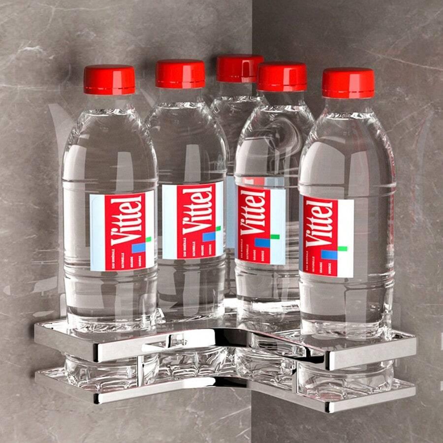 srebrna półka łazienkowa 2-pack