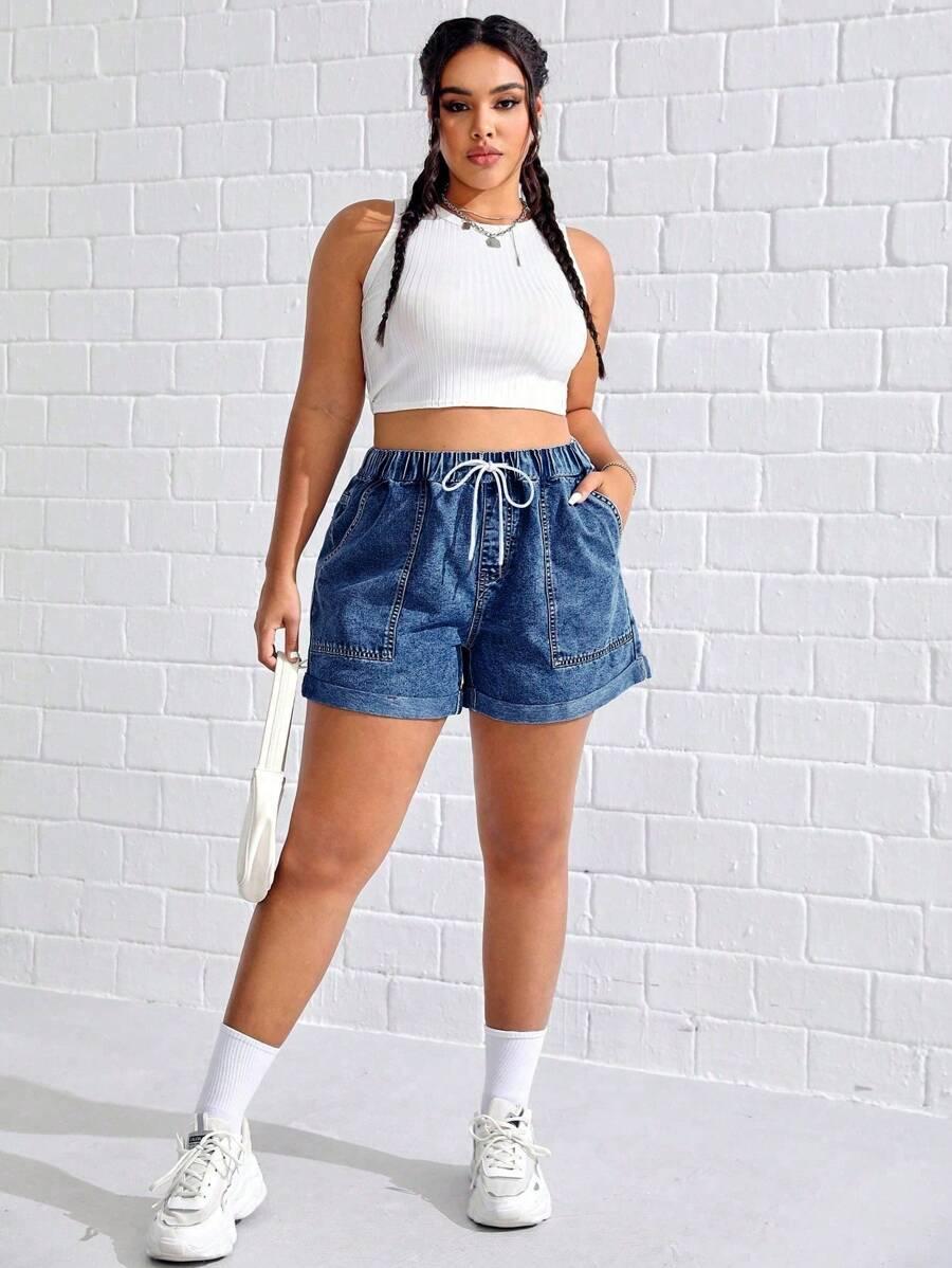 NIEBIESKIE SPODENKI JEANS 