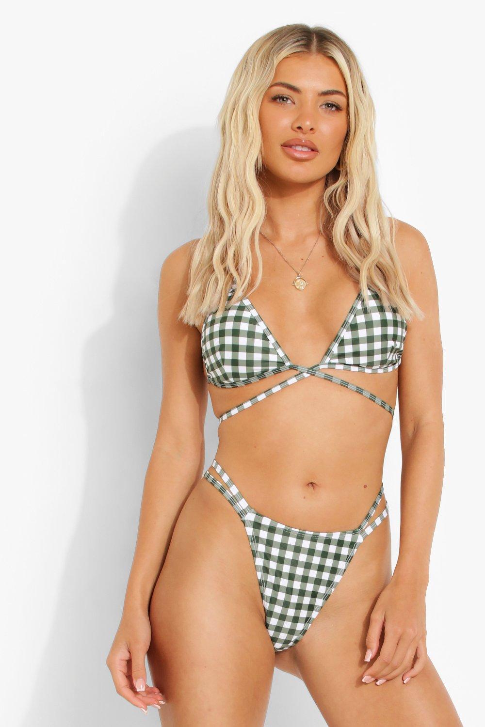 dół od bikini wzór kratka