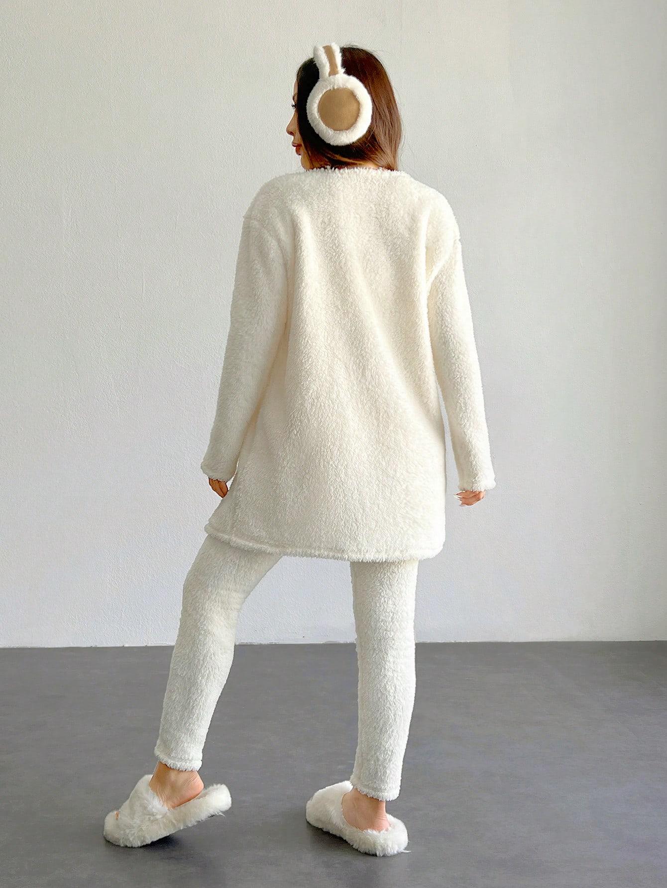 TRZYCZĘŚCIOWY KOMPLET TOP SWETER SPODNIE 