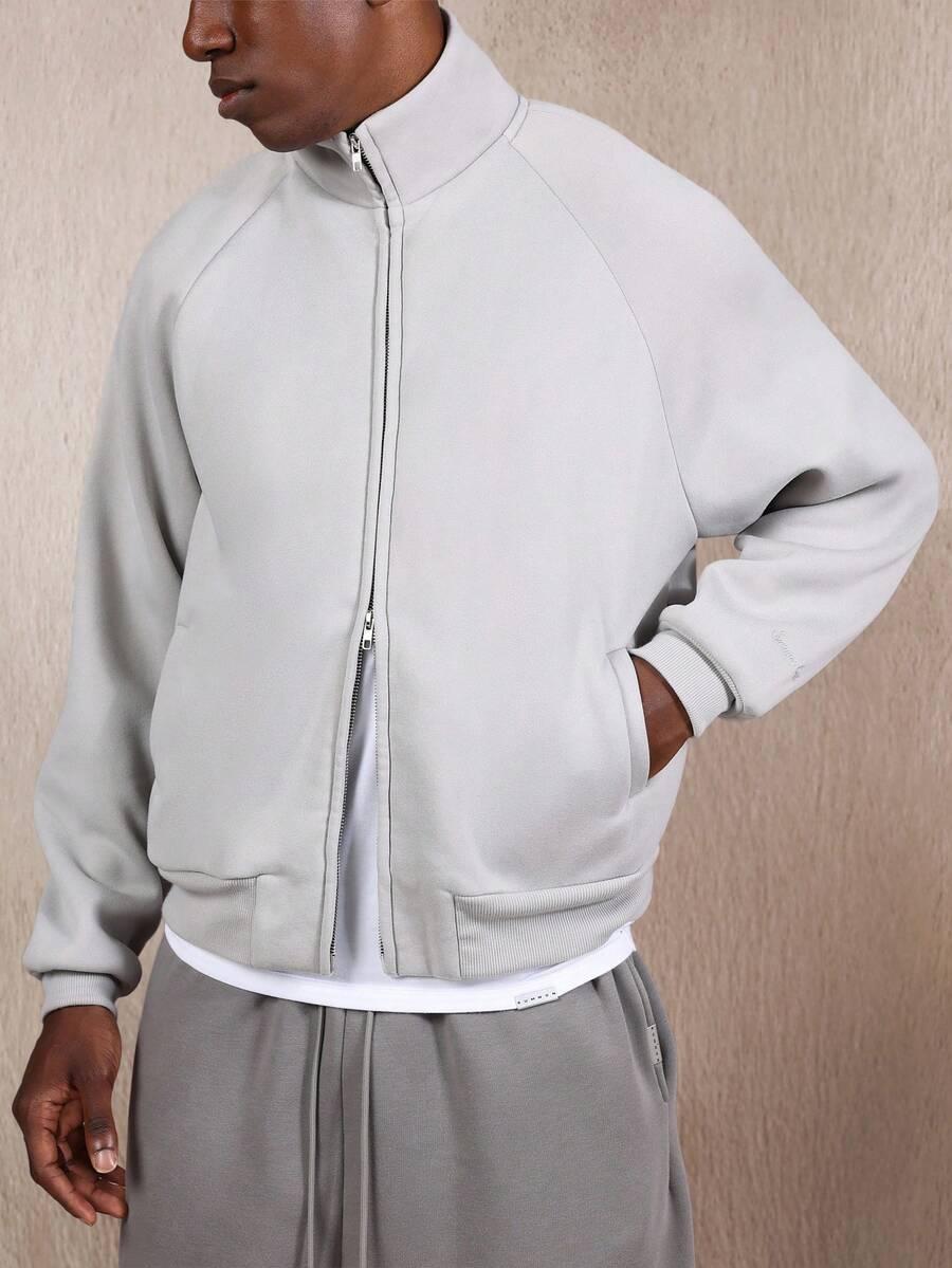 BLUZA MĘSKA REGULAR ROZPINANA BEZ KAPTURA