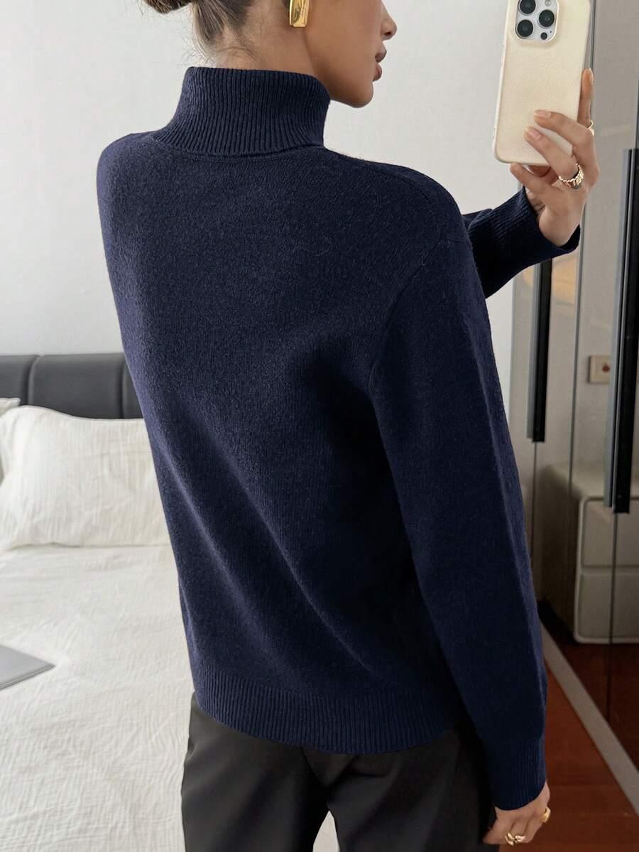 GRANATOWY SWETER GOLF