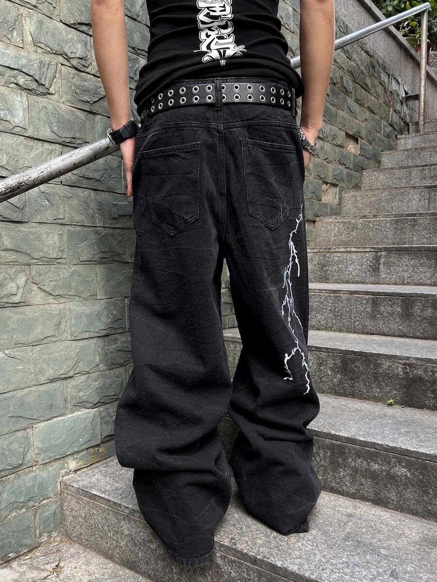 CZARNE SPODNIE JEANS
