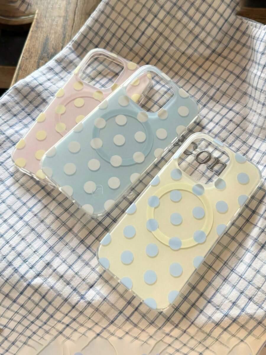 różowe etui groszki iPhone