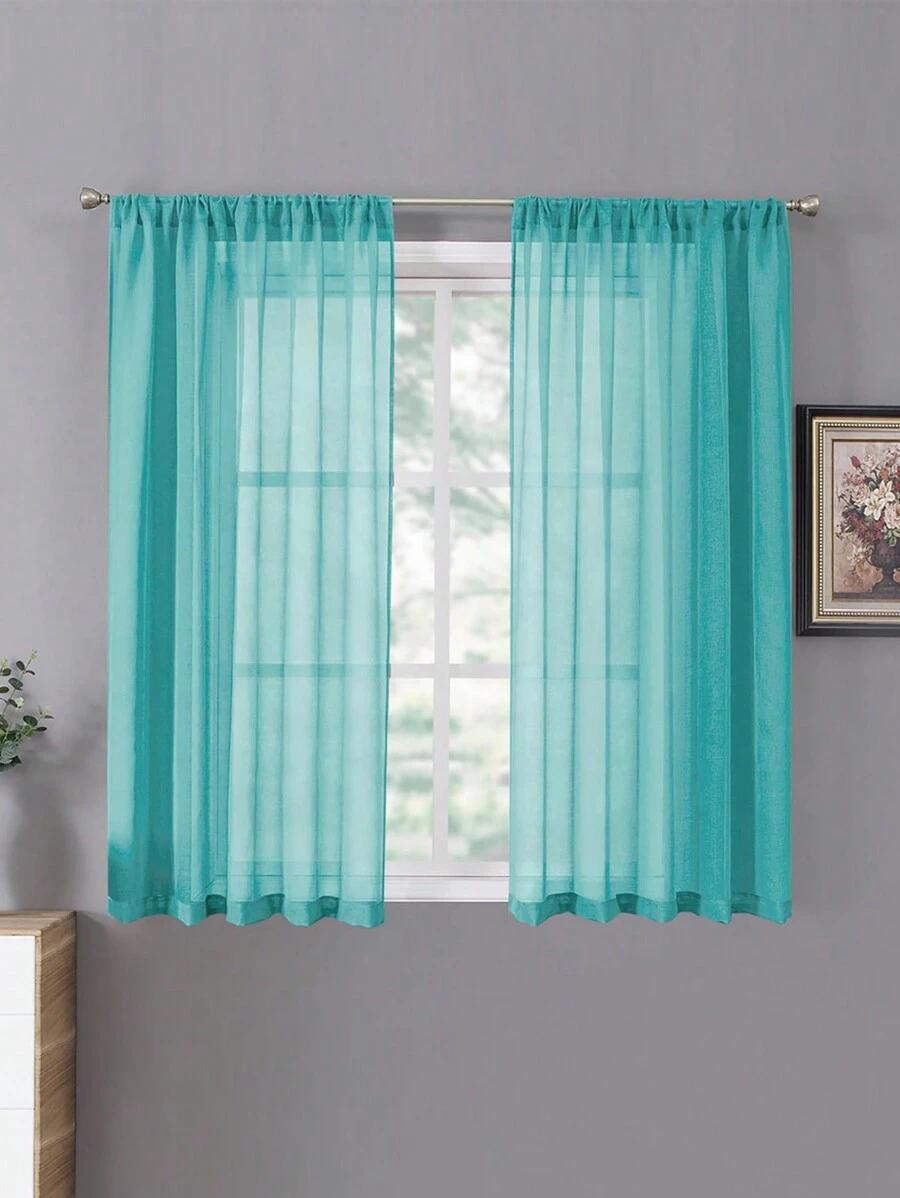 niebieskie zasłony prześwitujące 2-pack