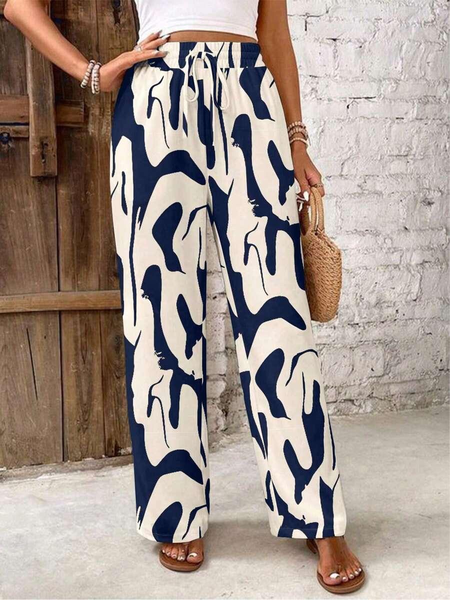 spodnie casual wysoki stan