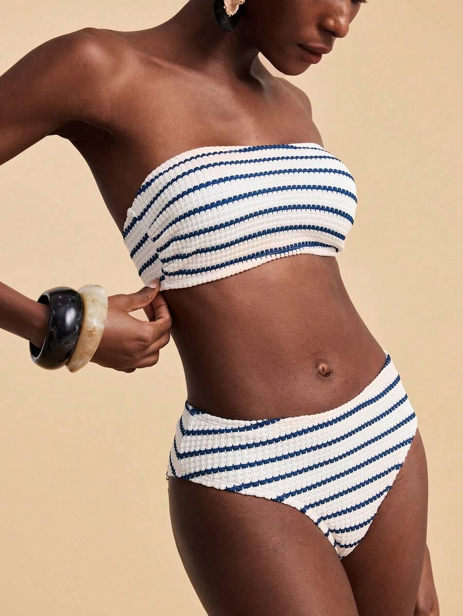 KOMPLET BIKINI WZÓR PASKI