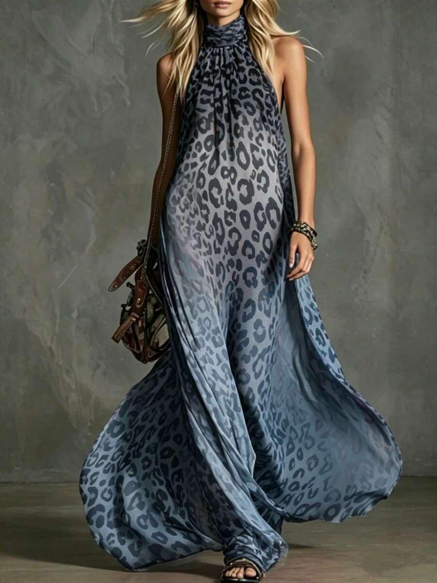 SUKIENKA MAXI ANIMAL PRINT
