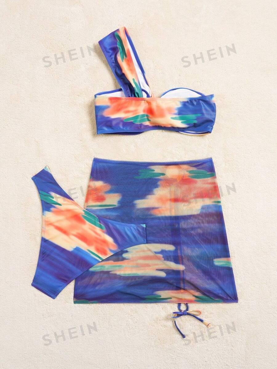 komplet bikini wzór tie-dye 