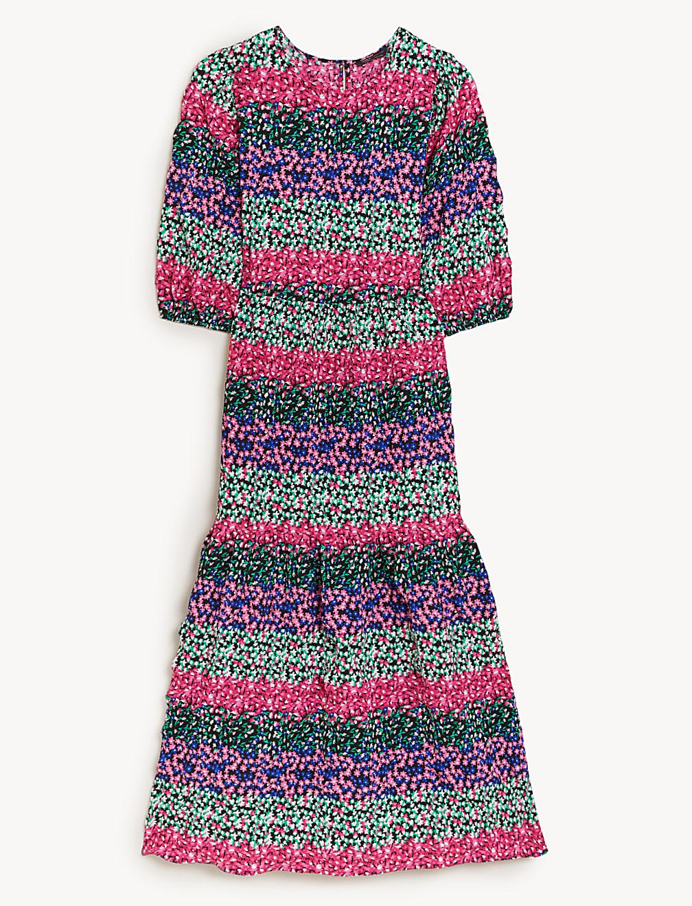 SUKIENKA PRINT KWIATY T42-7299-ZZ