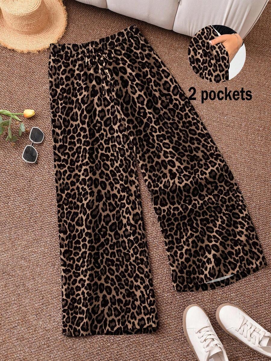 spodnie animal print casual