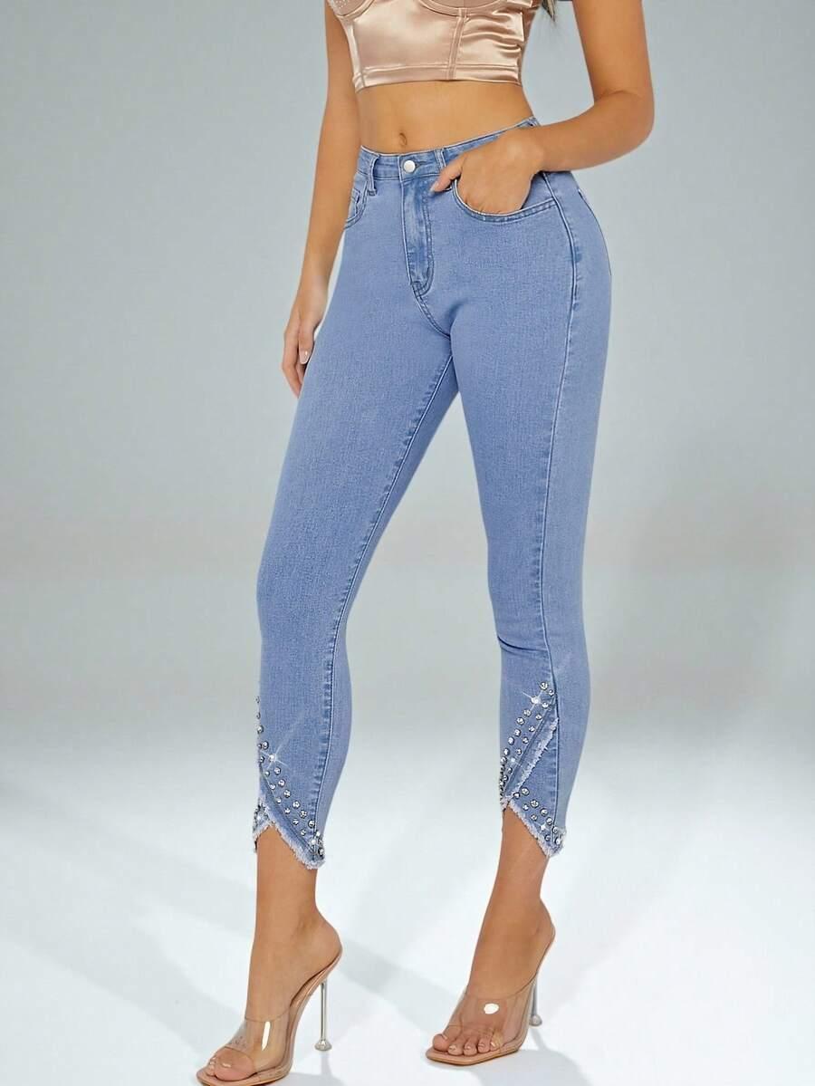 NIEBIESKIE SPODNIE JEANS