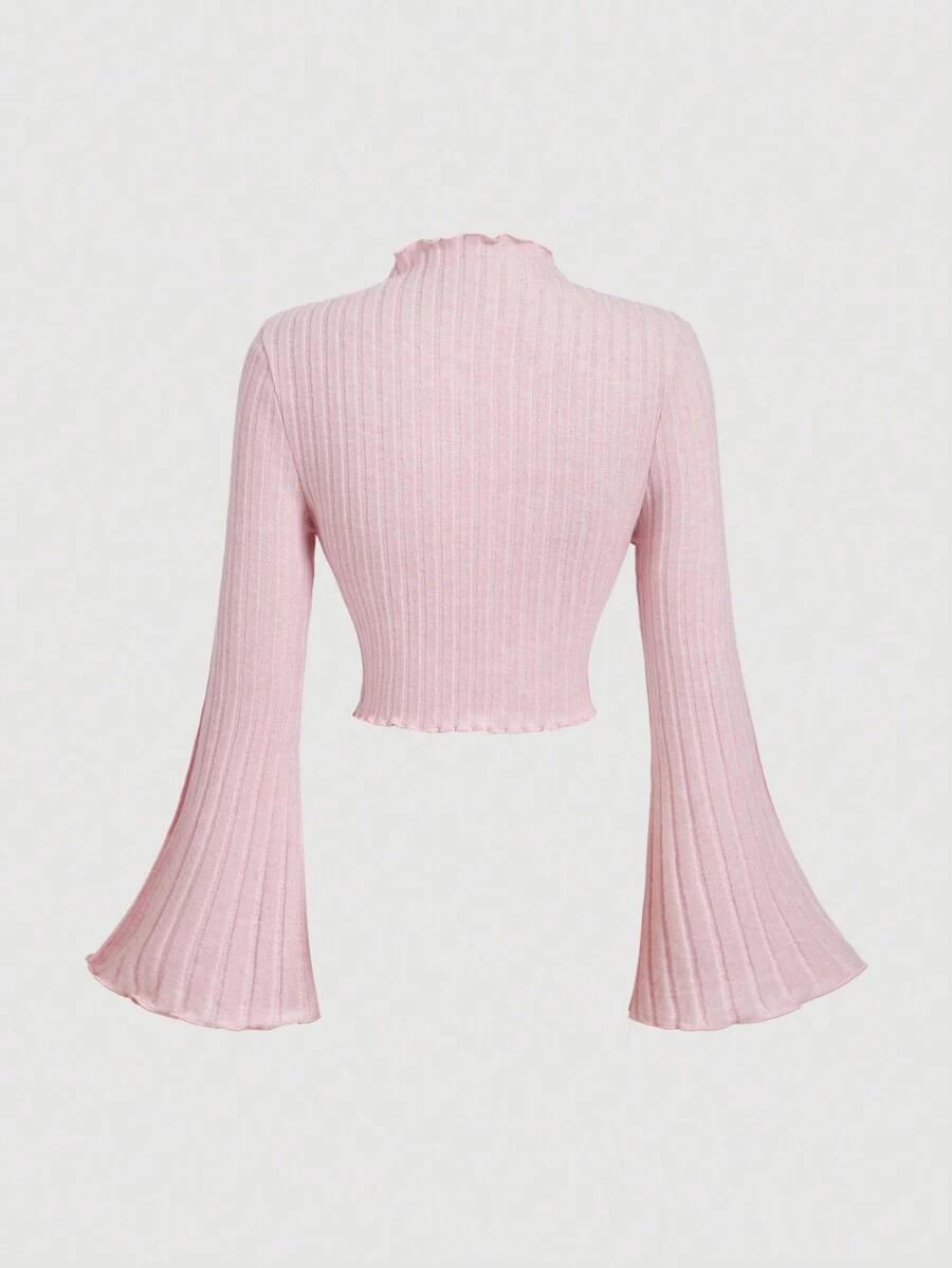różowy top długi rękaw