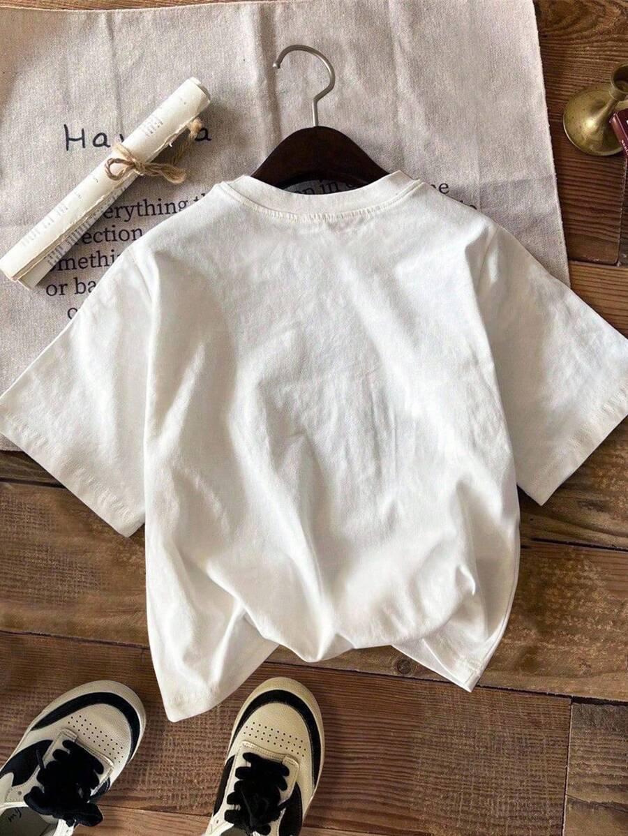 BIAŁY T-SHIRT PRINT