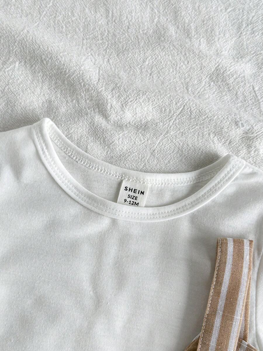 biały t-shirt okrągły dekolt 