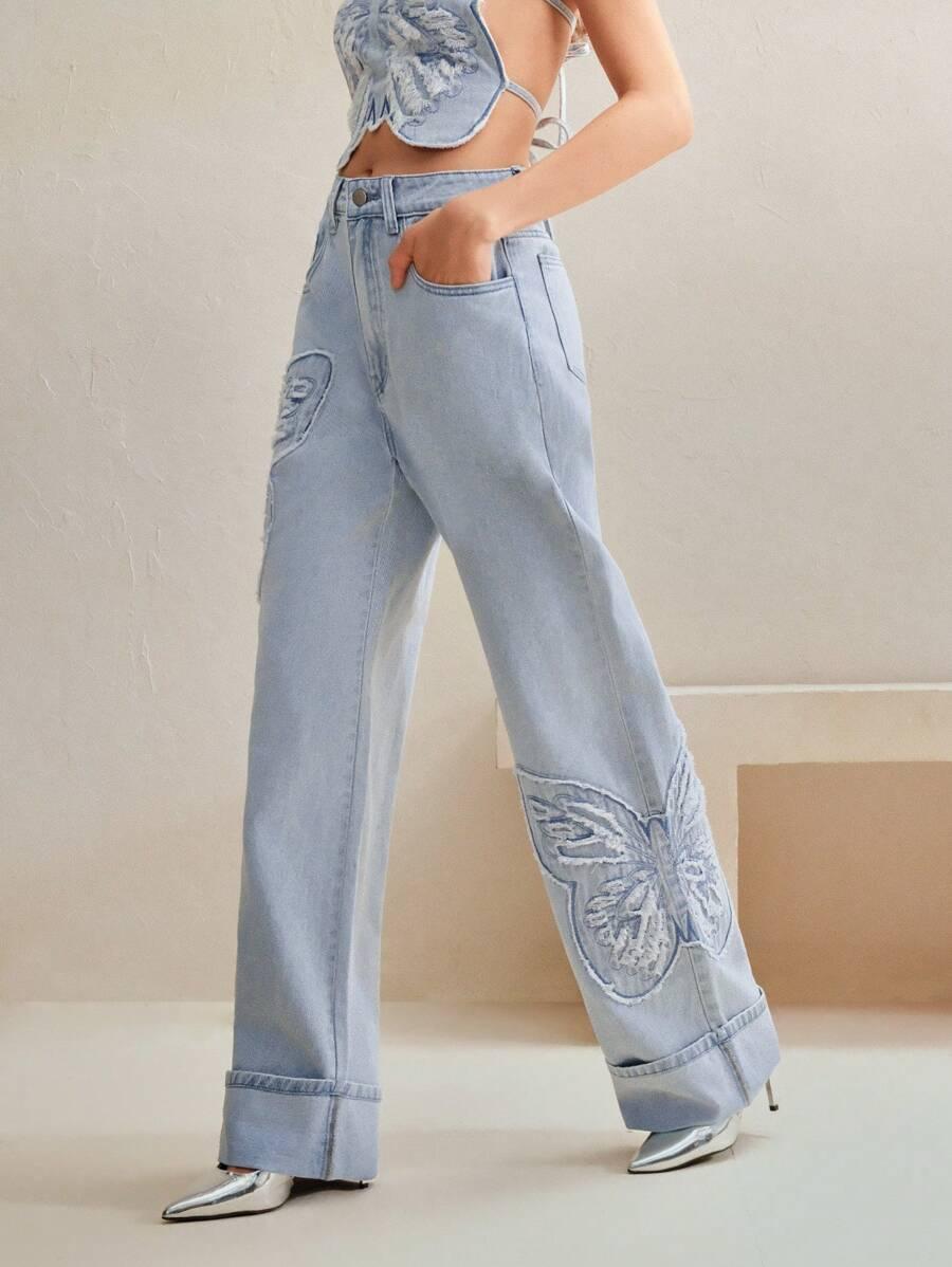NIEBIESKIE SPODNIE JEANS